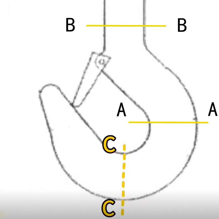 吊車(chē)吊鉤3個(gè)斷面